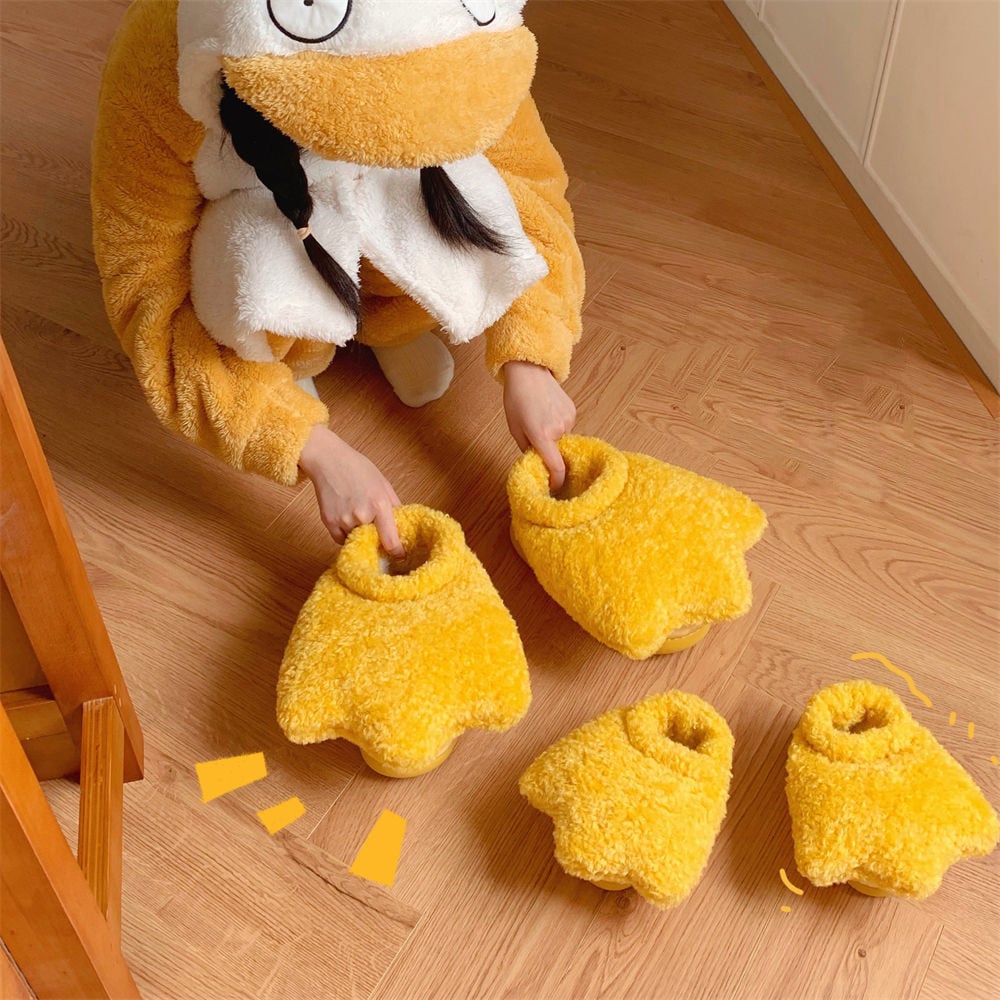 CARTOON DUCK FEET HOUSE SLIPPERS