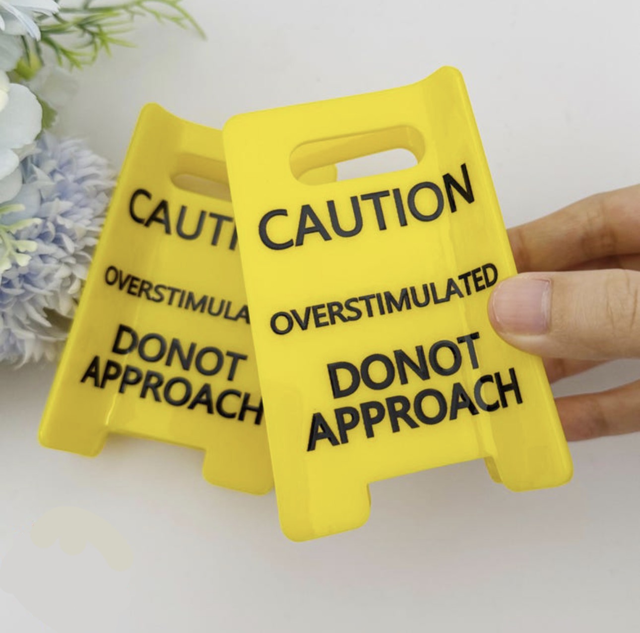 Caution Overstimulated Hair Clip