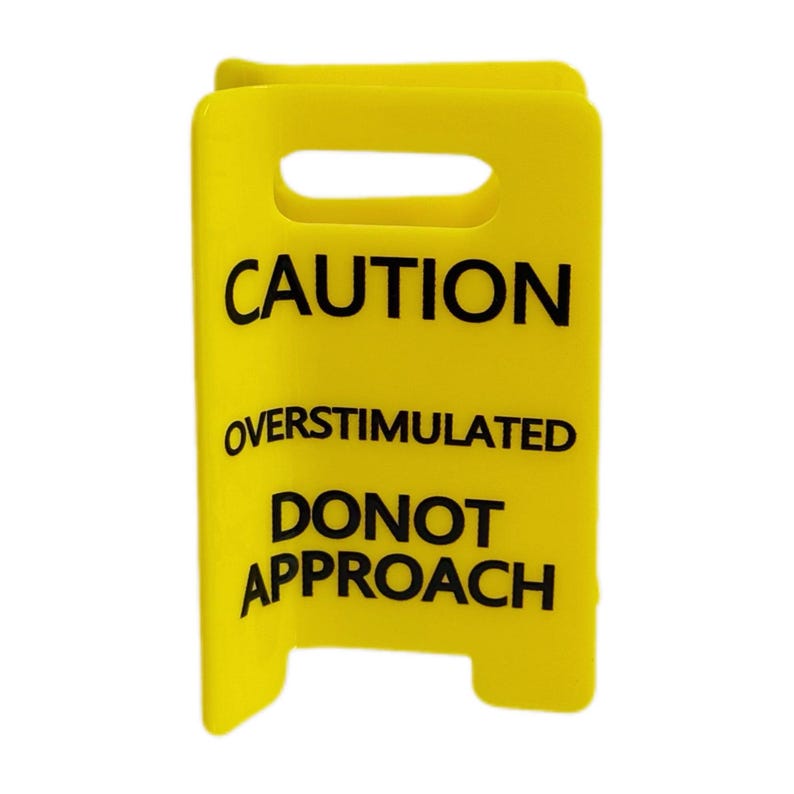 Caution Overstimulated Hair Clip