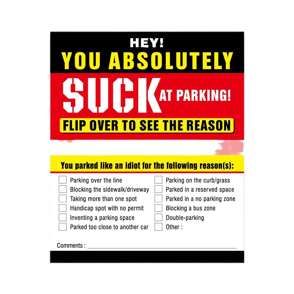 Funny Bad Parking Cards