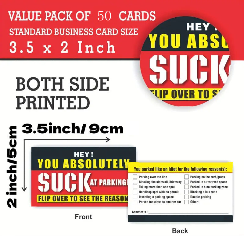 Funny Bad Parking Cards