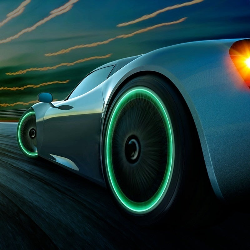 Glowing Car Tire Valve Caps